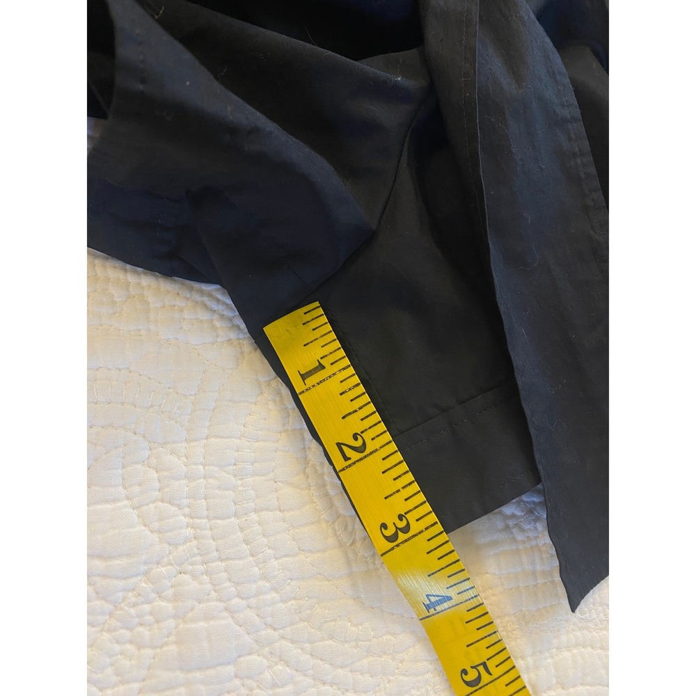 Susana Monaco Black Ruffle Button‎ Front Romper Puff Sleeve Belted NWT Size 8 - Picture 9 of 10